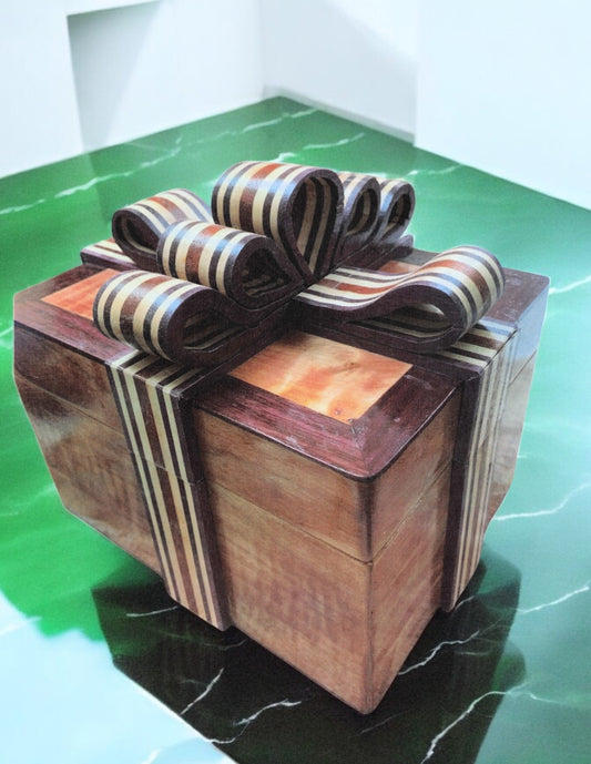 Luxury Handmade Jewelry Box, Exotic Wooden Keepake Box