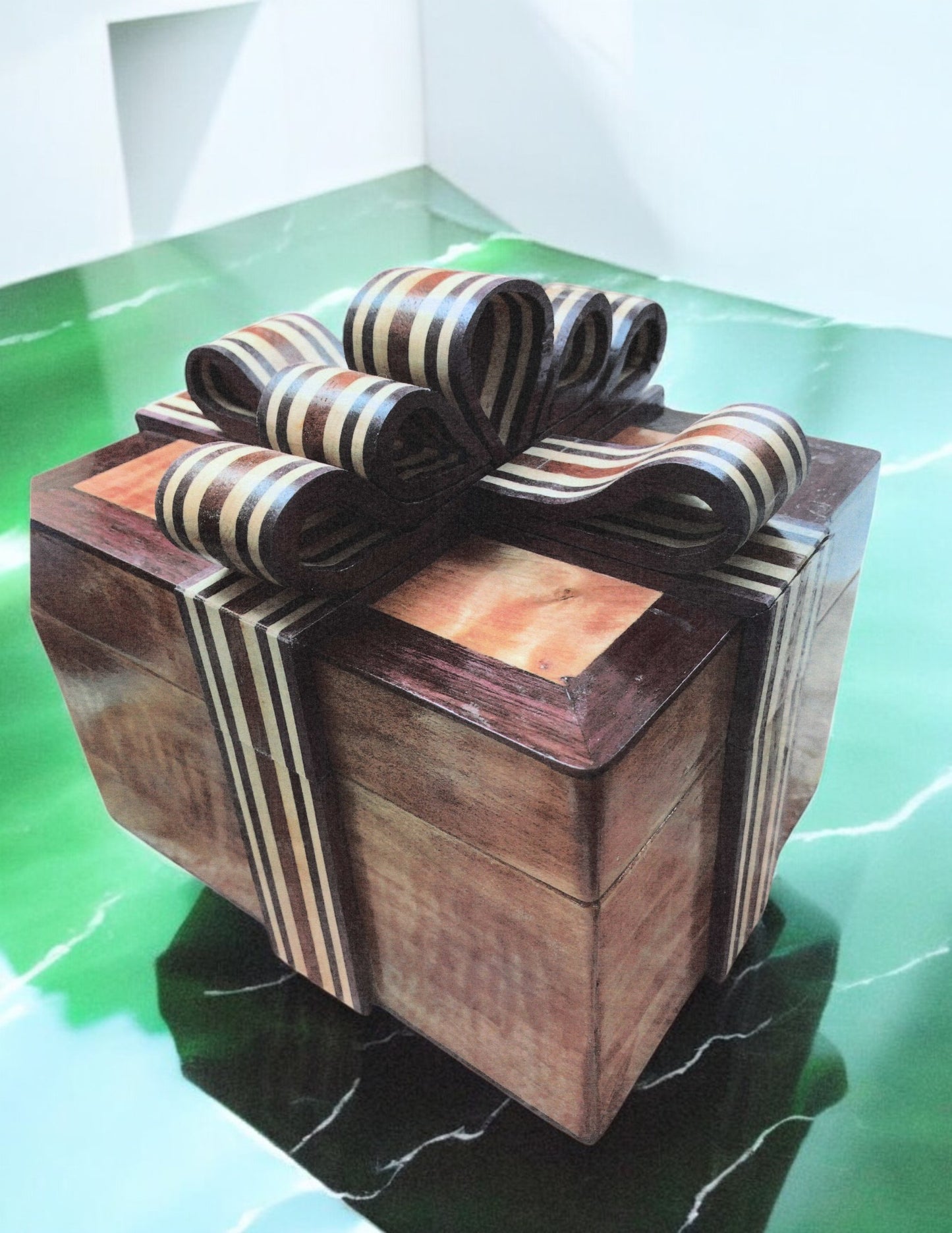 Luxury Handmade Jewelry Box, Exotic Wooden Keepake Box