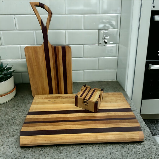 Cutting Board, Charcuterie Board and Coaster Set